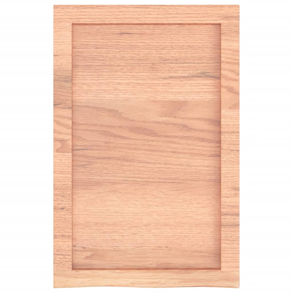 Bathroom Countertop Light Brown 40x60x4 cm Treated Solid Wood