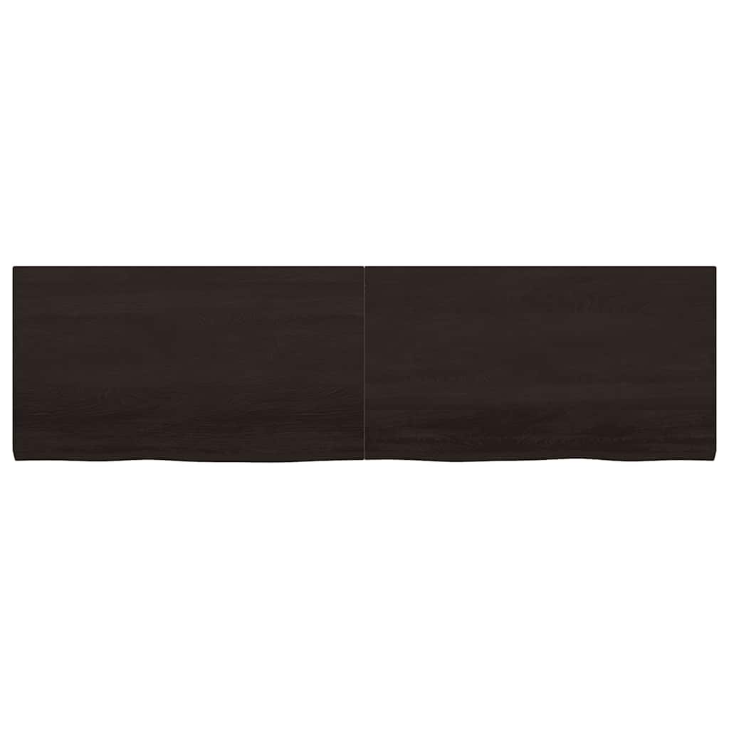 Bathroom Countertop Dark Brown 180x50x4 cm Treated Solid Wood