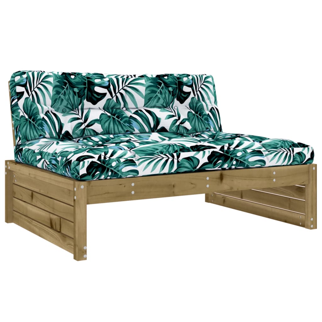 2 Piece Garden Lounge Set with Cushions Impregnated Wood Pine
