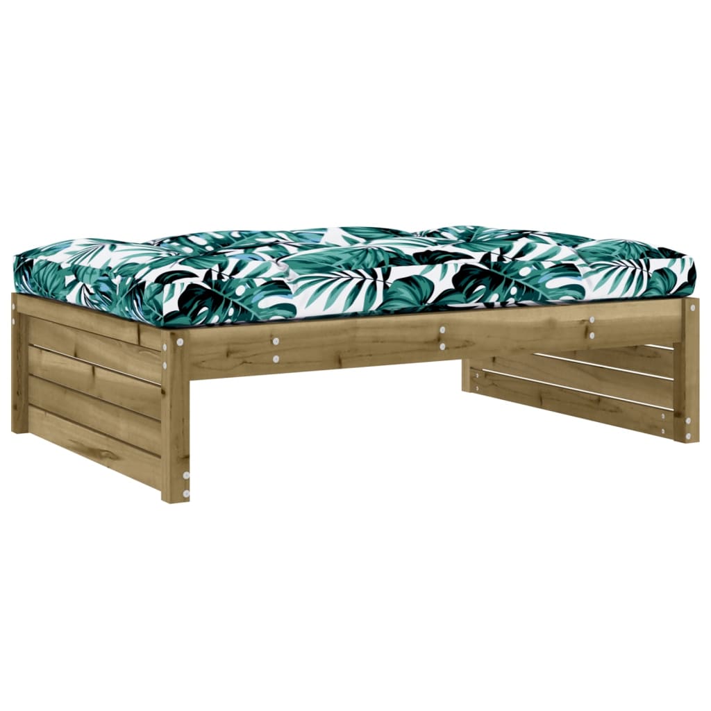 4 Piece Garden Lounge Set with Cushions Impregnated Wood Pine