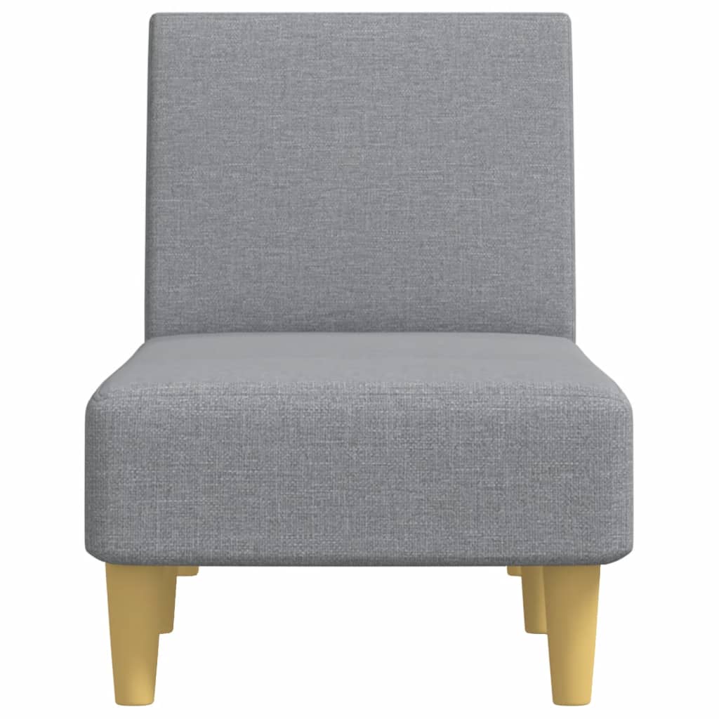 Chaise Longue Light Grey Fabric