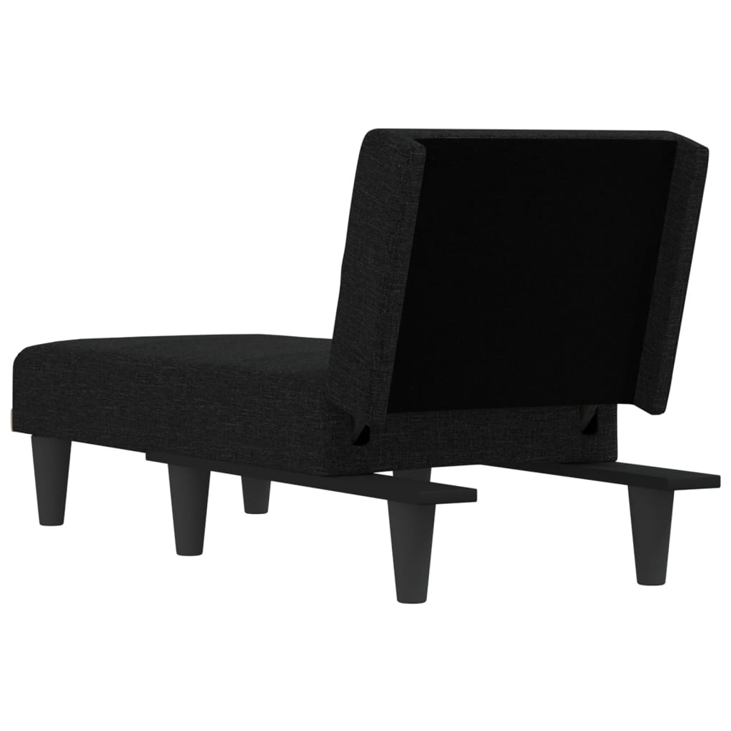 Chaise Longue Black Fabric