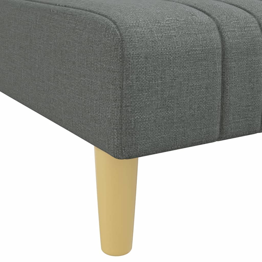 Chaise Longue Dark Grey Fabric