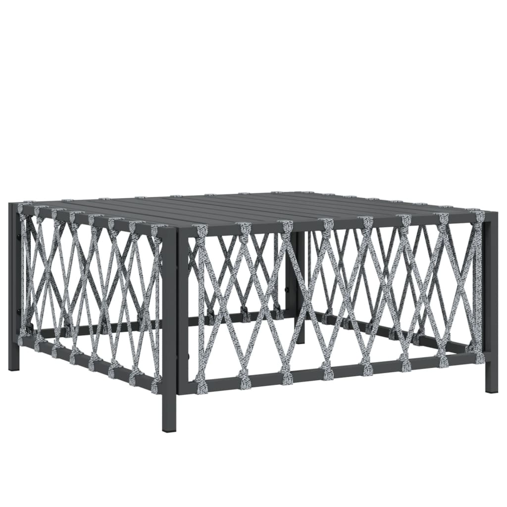 8 Piece Garden Lounge Set with Cushions Anthracite Steel