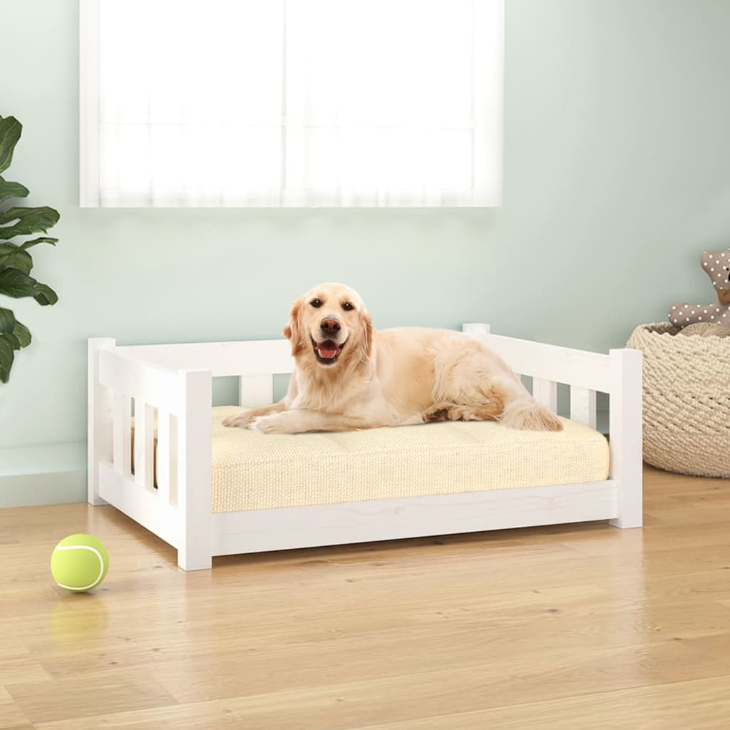 Dog Bed 75,5 x 55,5 x 28 cm White