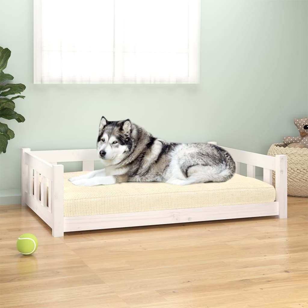 Dog Bed 105,5 x 75,5 x 28 cm White