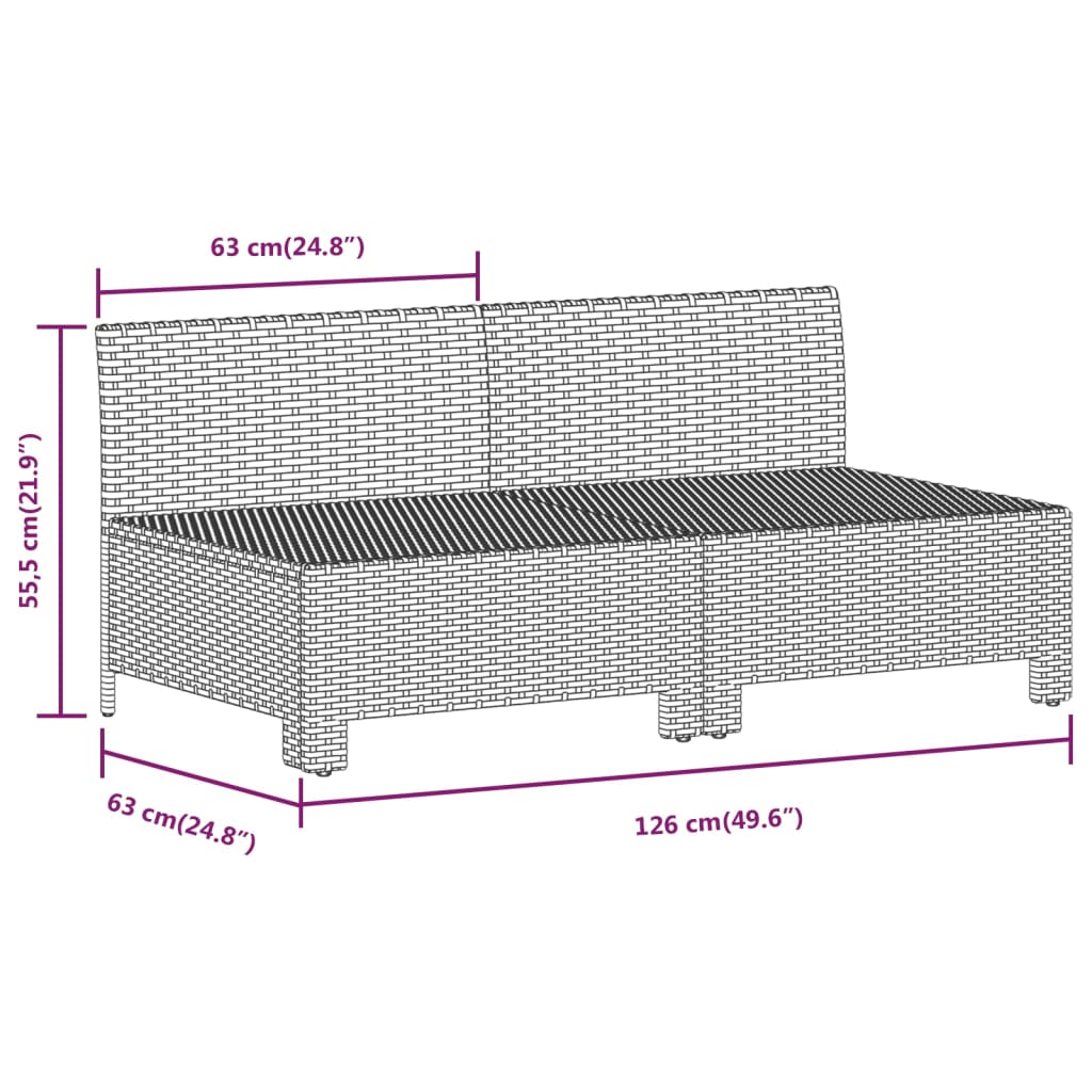 10 Piece Garden Lounge Set with Cushions Grey Poly Rattan