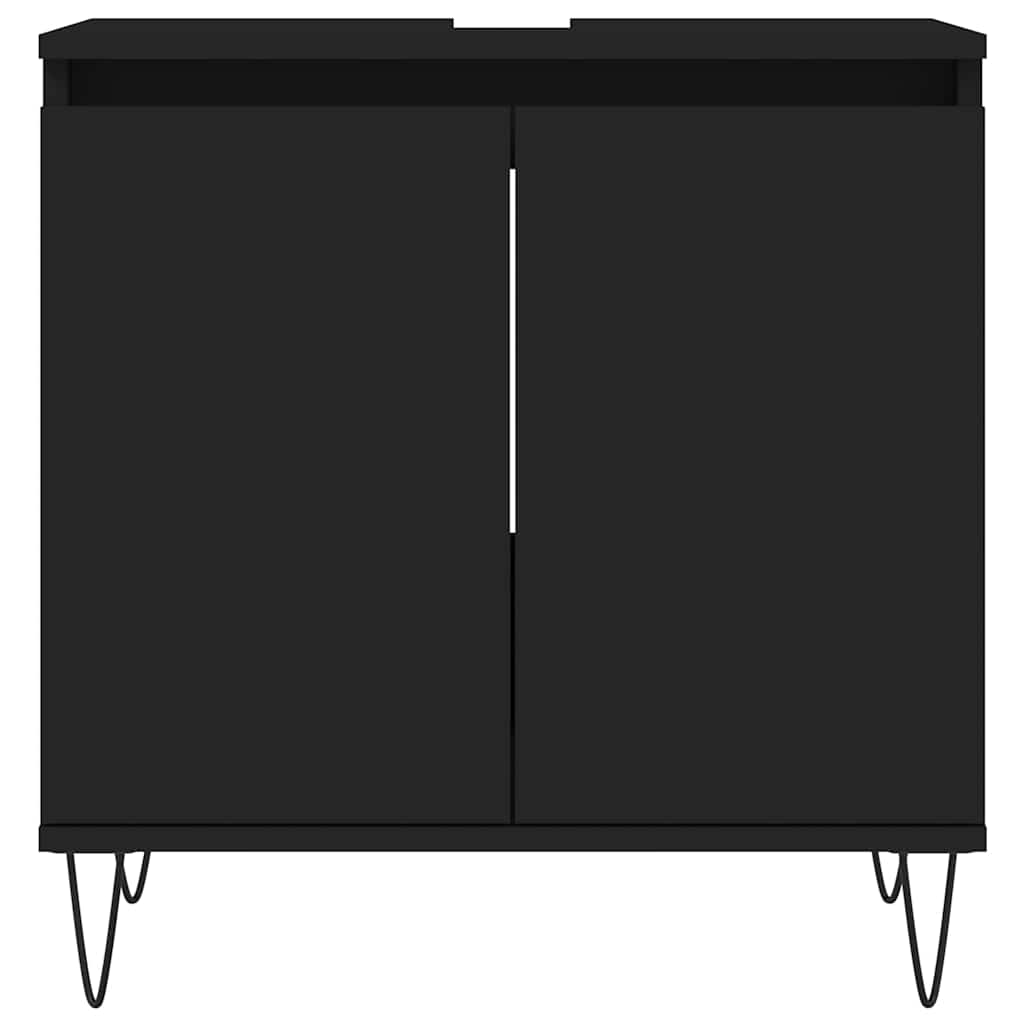 Bathroom Cabinet Black 58x33x60 cm Engineered Wood
