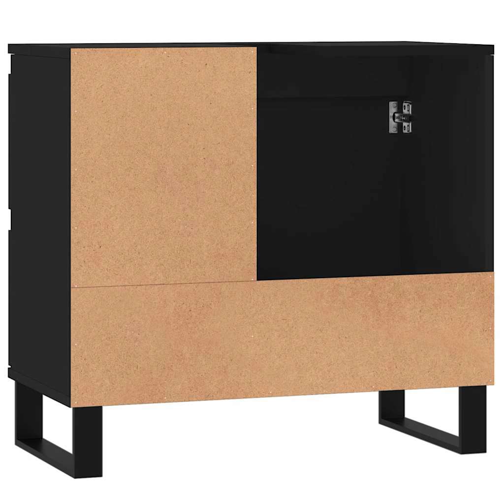 Bathroom Cabinet Black 65x33x60 cm Engineered Wood