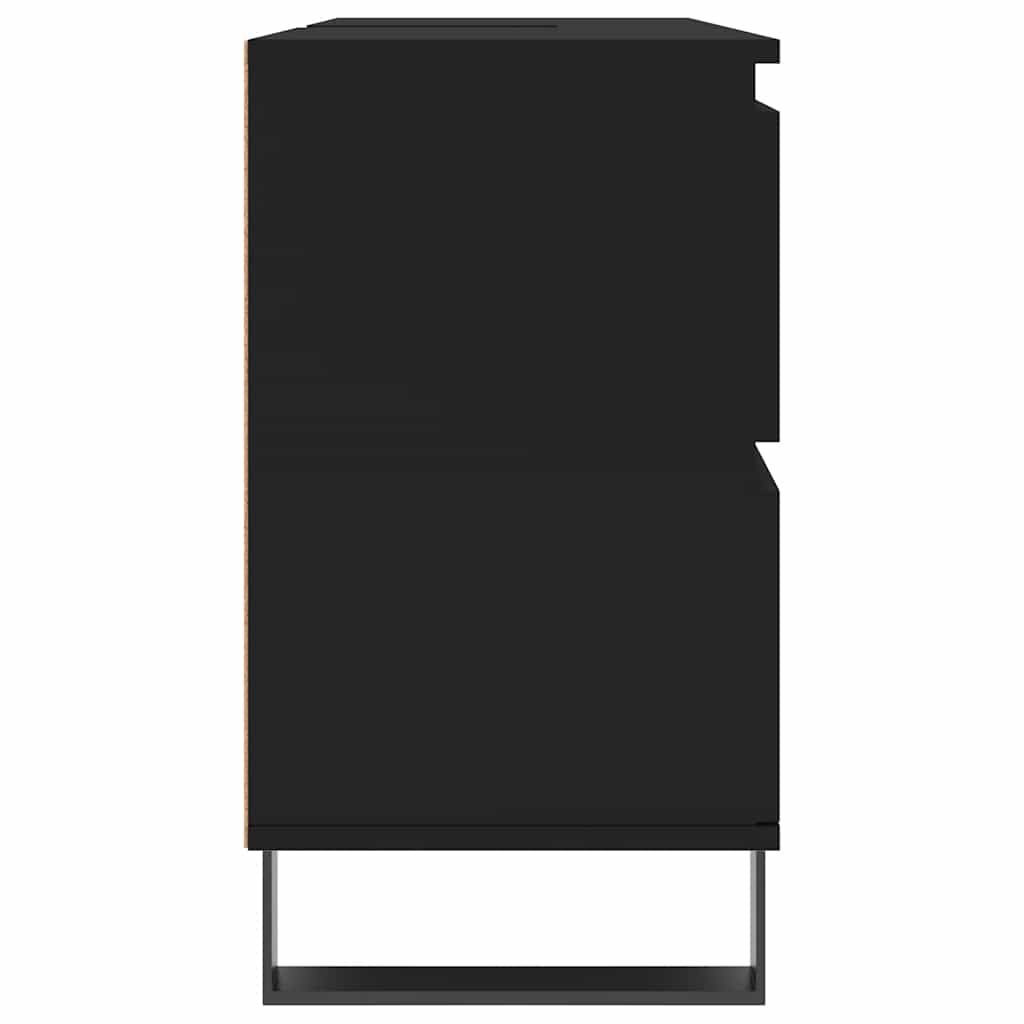Bathroom Cabinet Black 80x33x60 cm Engineered Wood