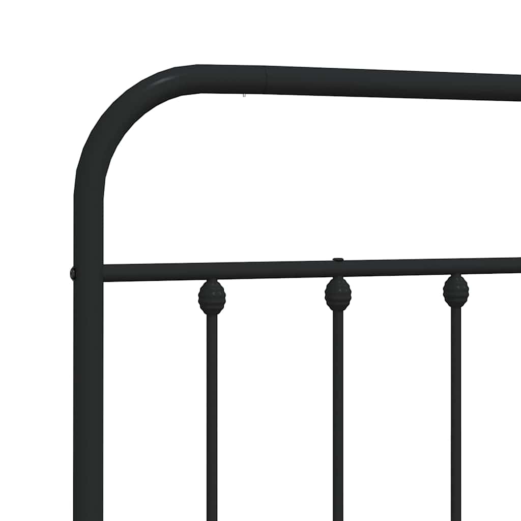 Metal Replace Headboard Black 135 cm