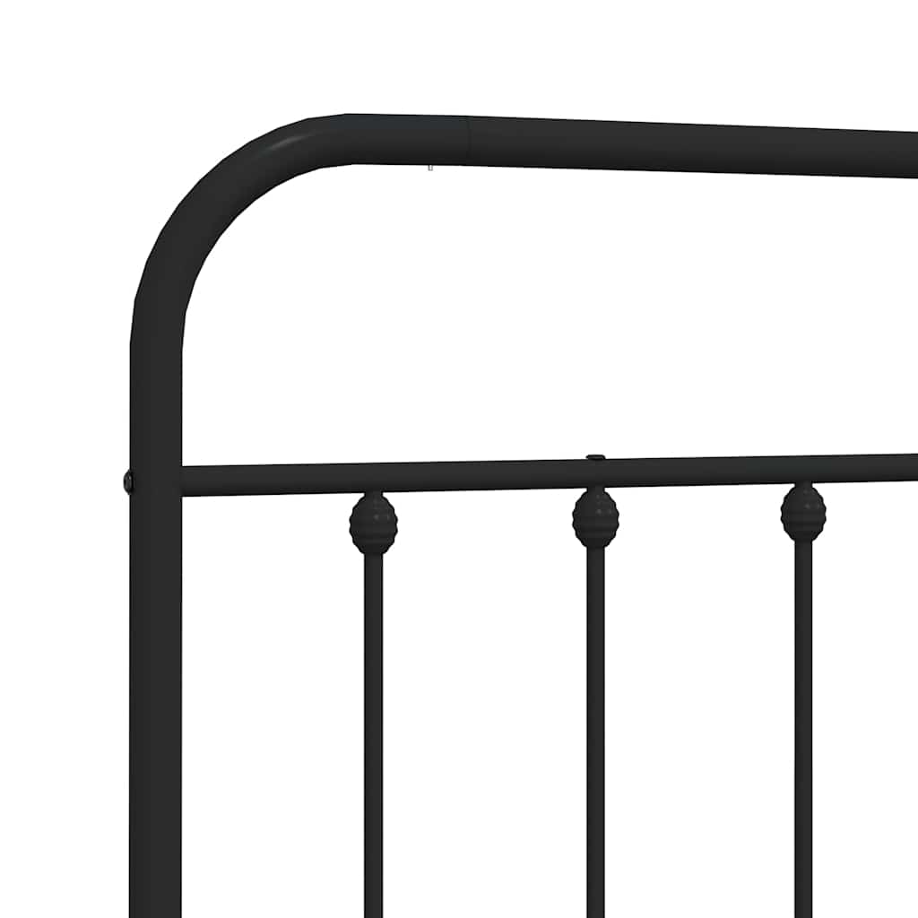 Metal Replace Headboard Black 150 cm