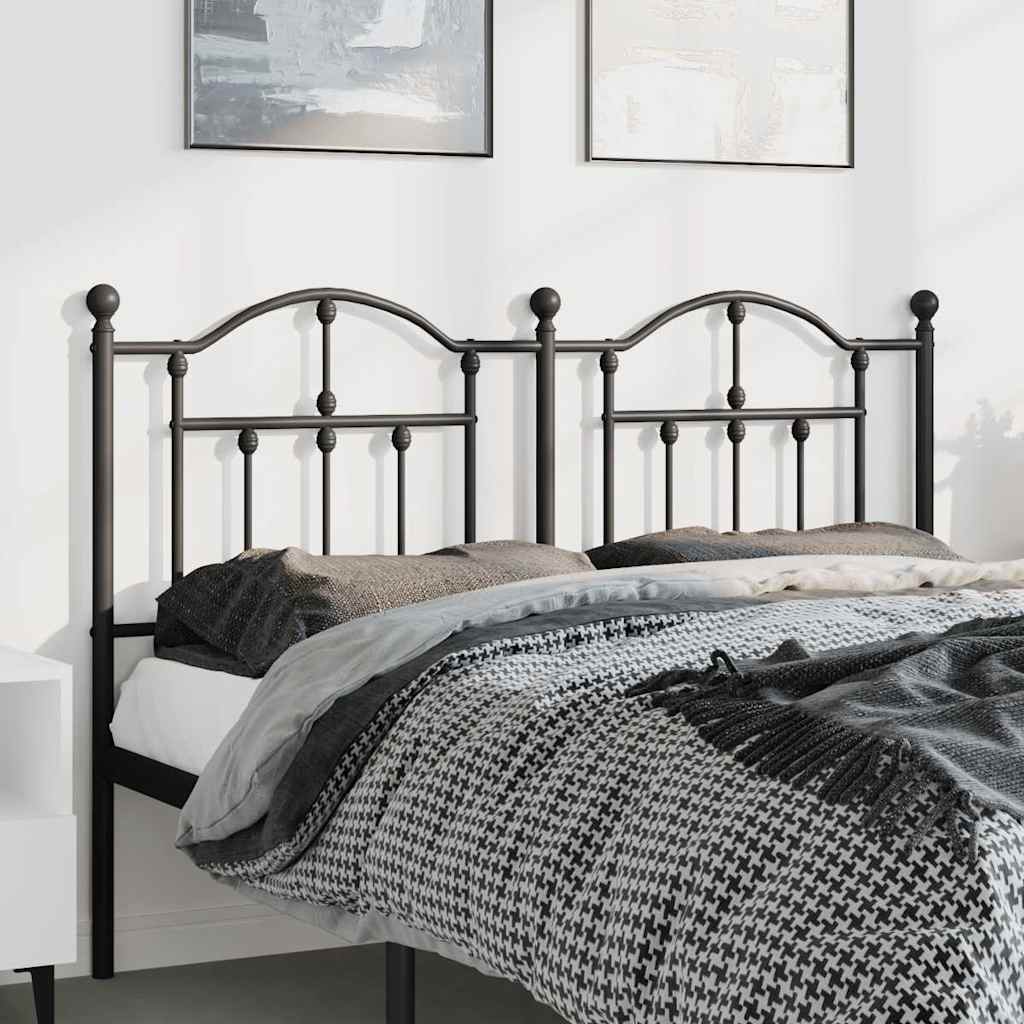 Metal Replace Headboard Black 150 cm