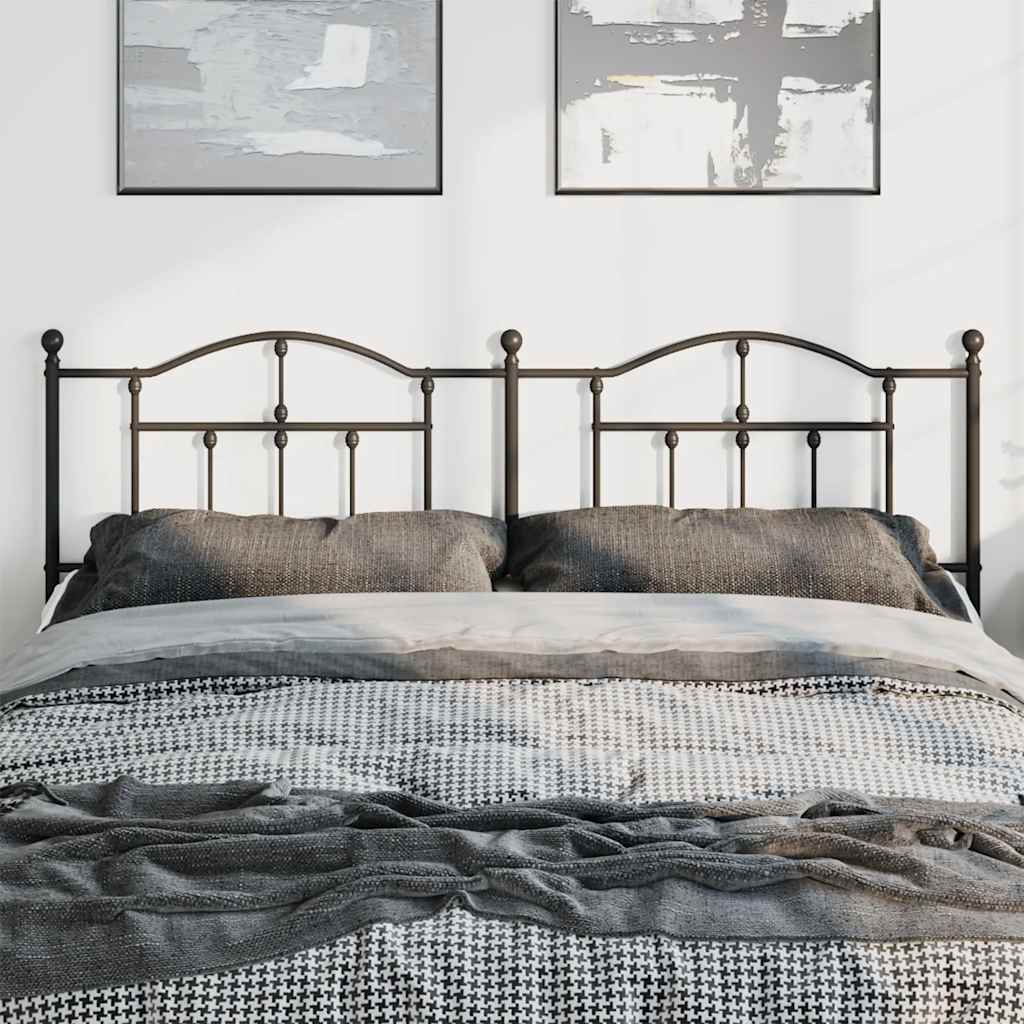 Metal Replace Headboard Black 180 cm