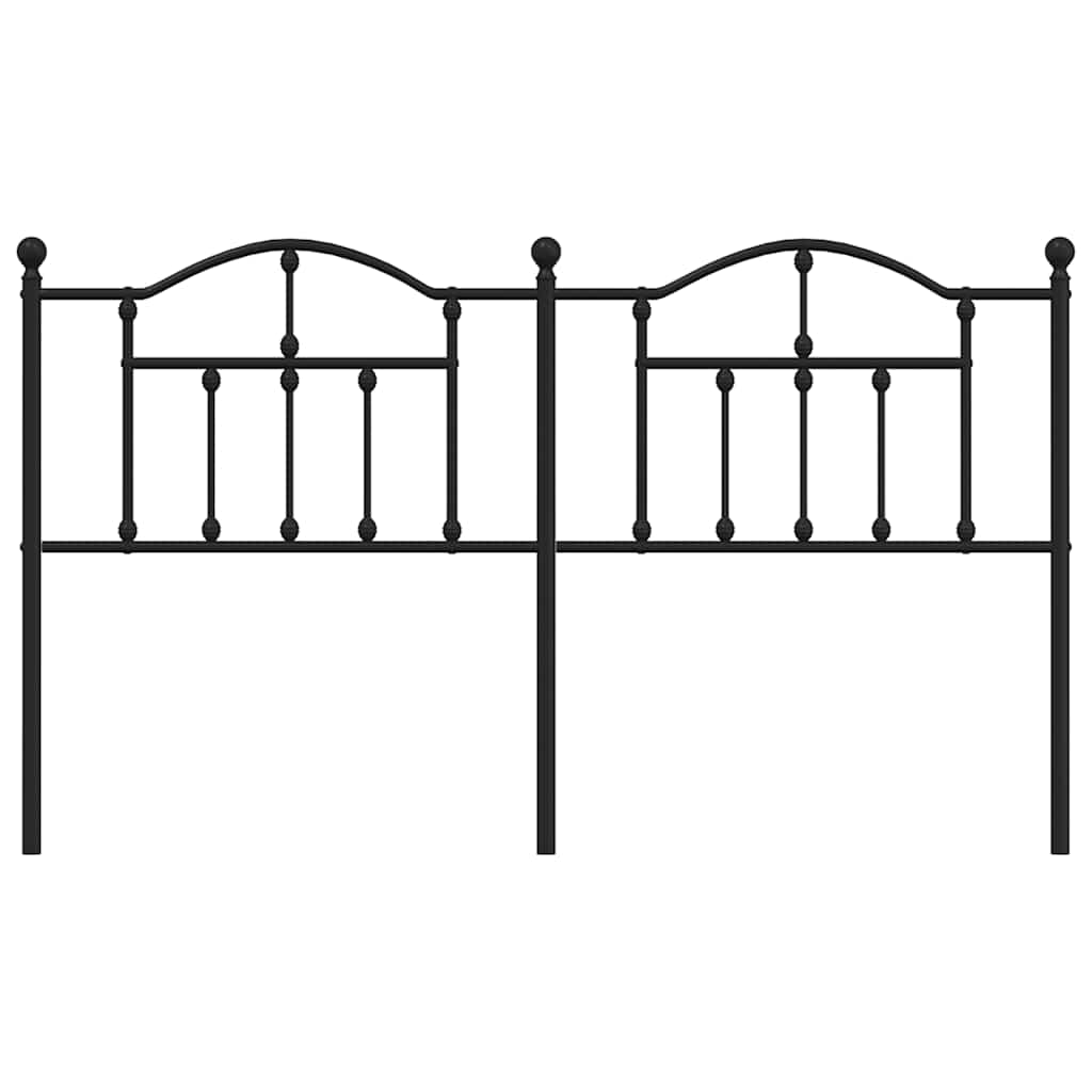 Metal Replace Headboard Black 180 cm