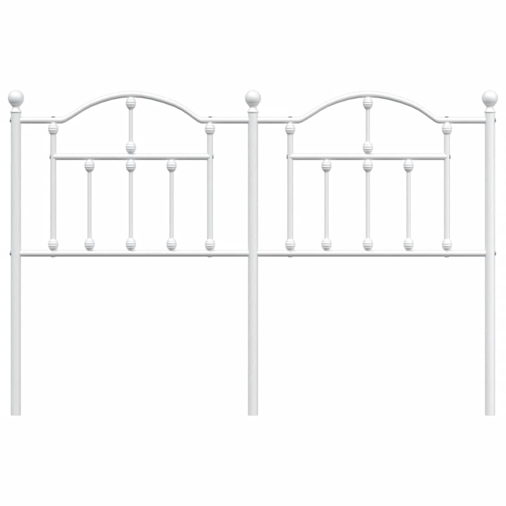 Metal Headboard White 137 cm Double