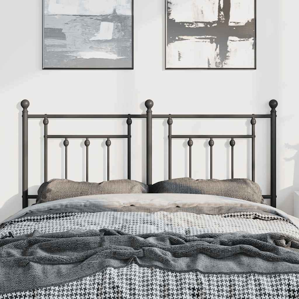 Metal Replace Headboard Black 150 cm