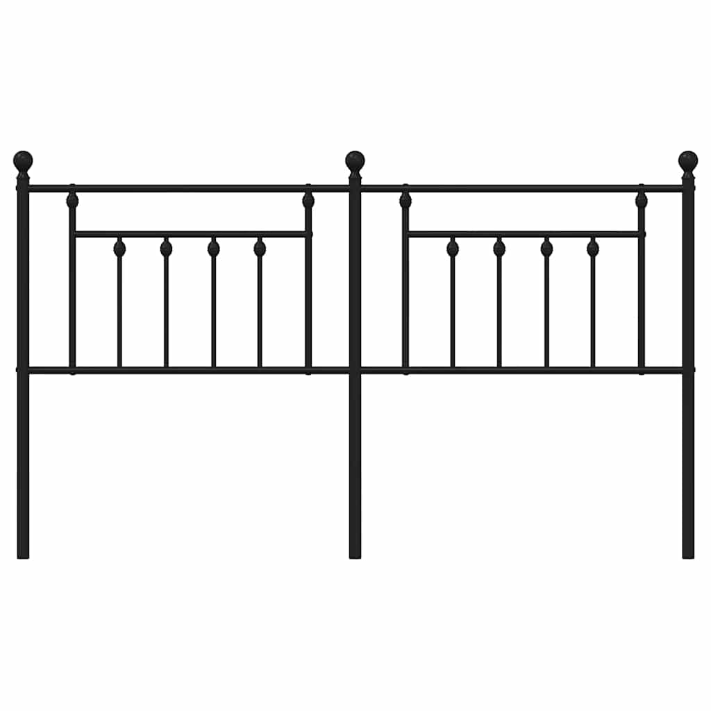 Metal Replace Headboard Black 180 cm