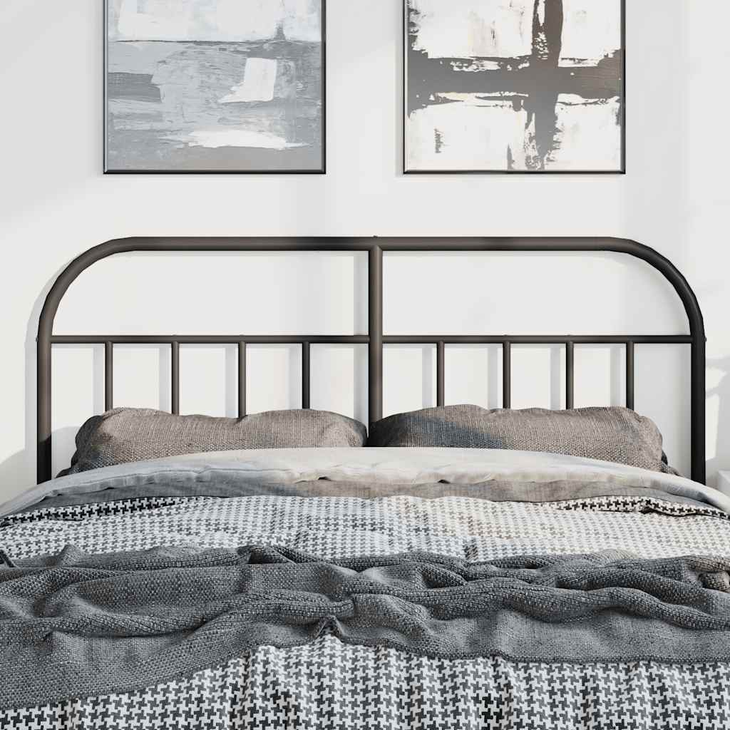 Metal Replace Headboard Black 135 cm