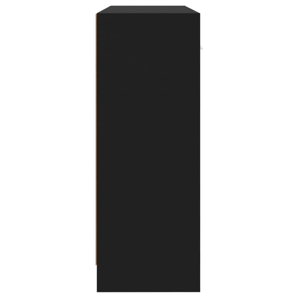 Sideboard Black 91x28x75 cm Engineered Wood