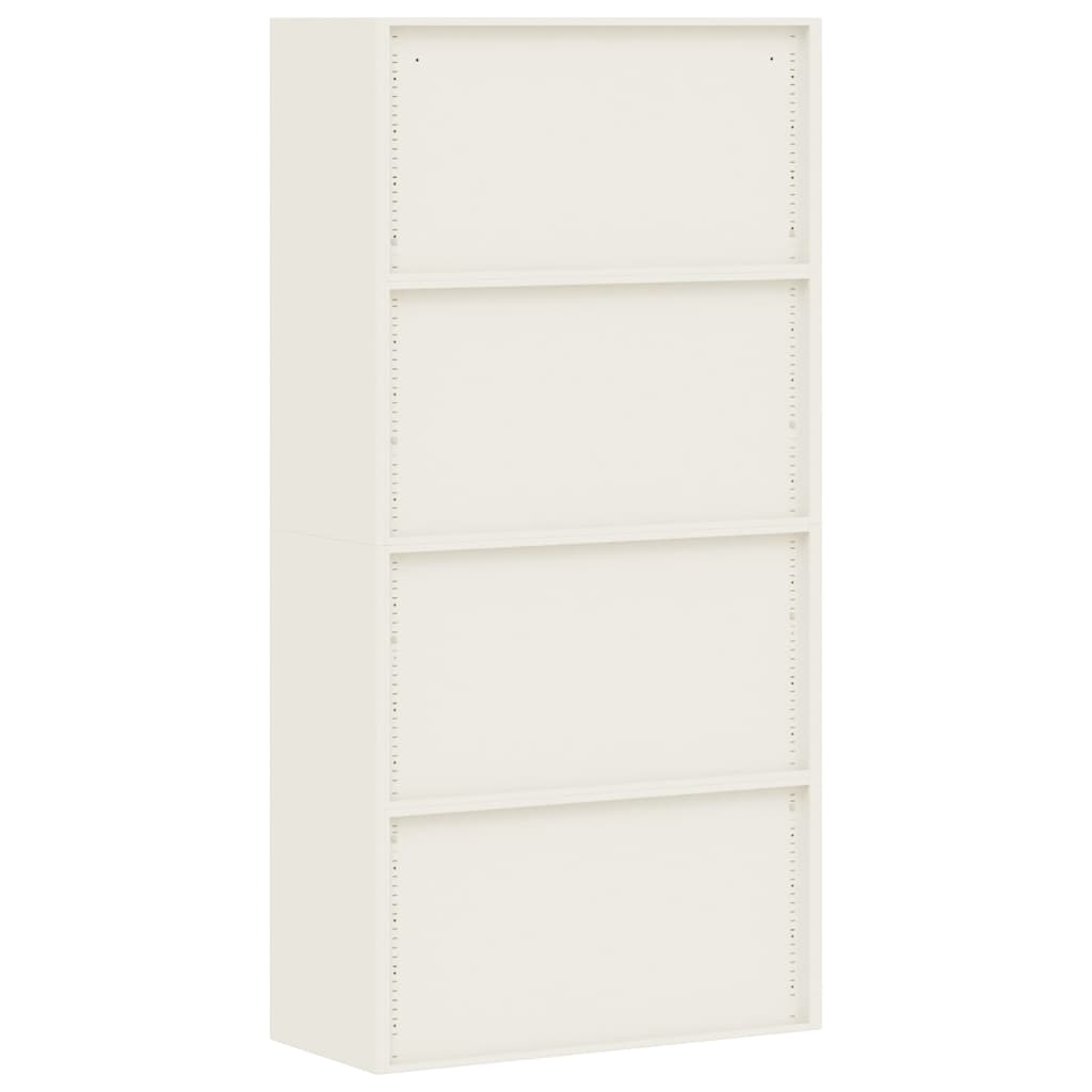 File Cabinet White 90x40x180 cm Steel
