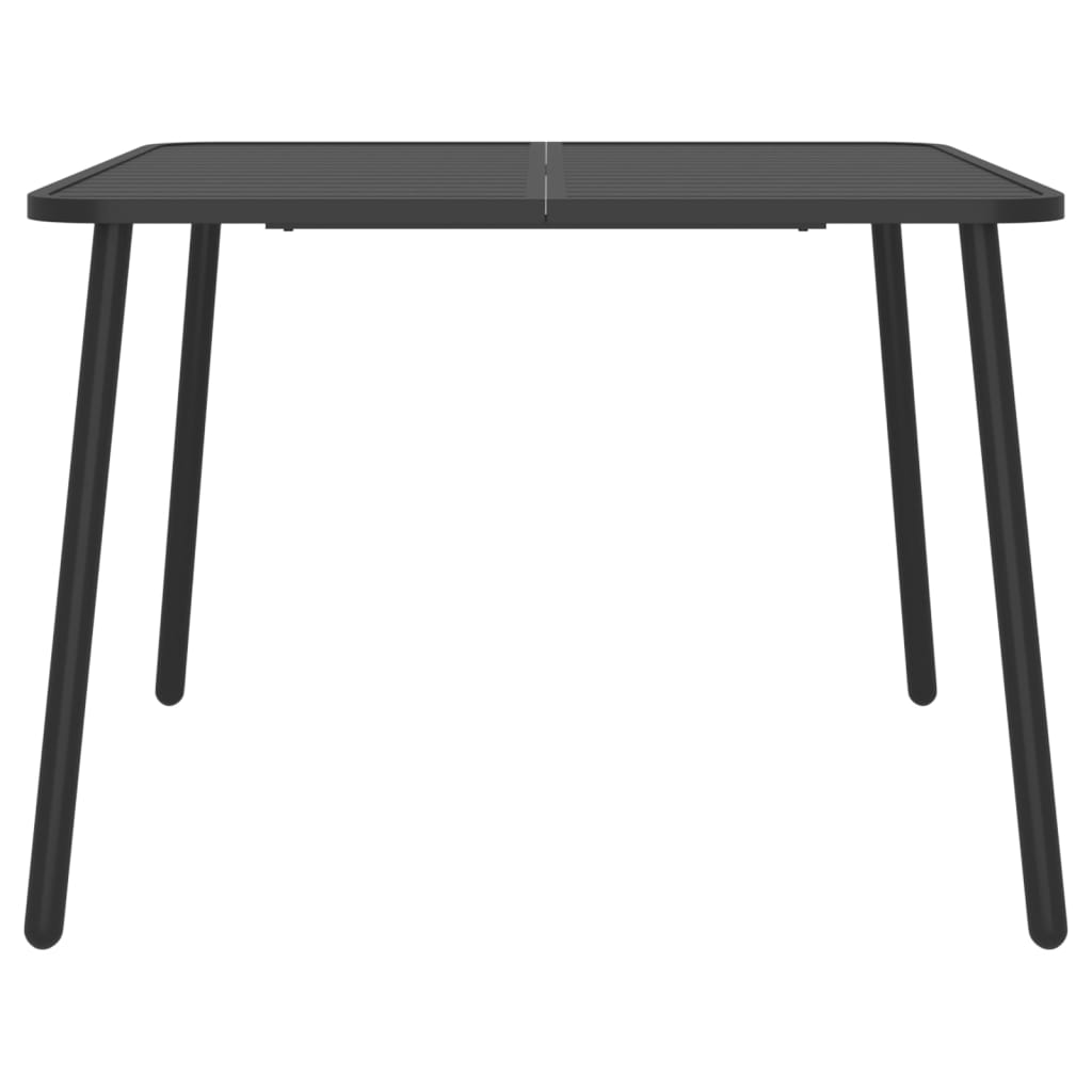 7 Piece Garden Dining Set Anthracite Steel