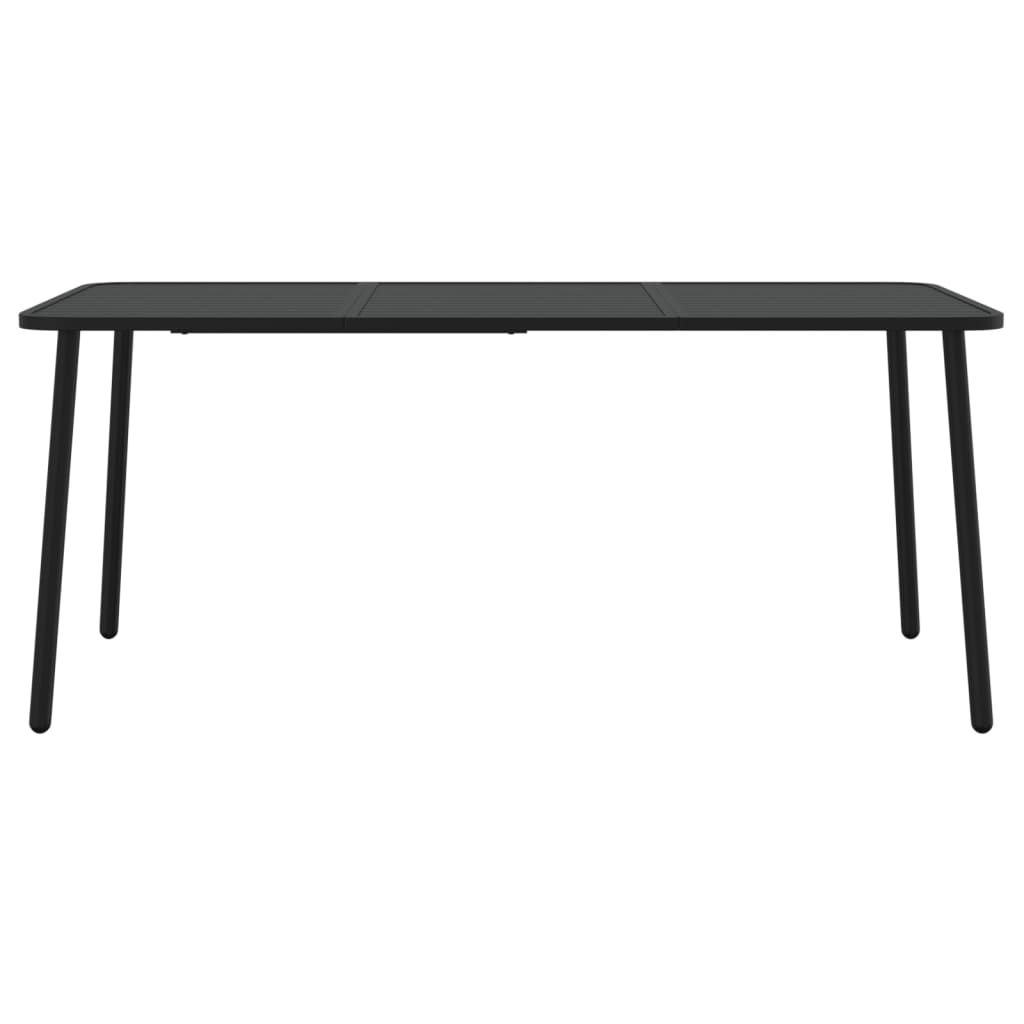 7 Piece Garden Dining Set Anthracite Steel