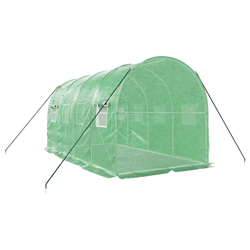 Greenhouse with Steel Frame Green 8 m? 4x2x2 m
