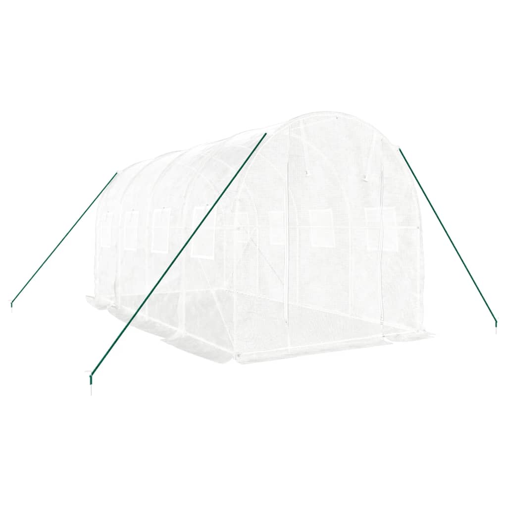 Greenhouse with Steel Frame White 8 m² 4x2x2 m