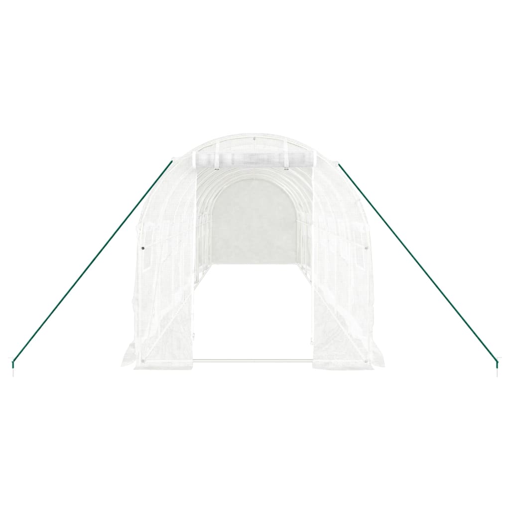 Greenhouse with Steel Frame White 16 m? 8x2x2 m