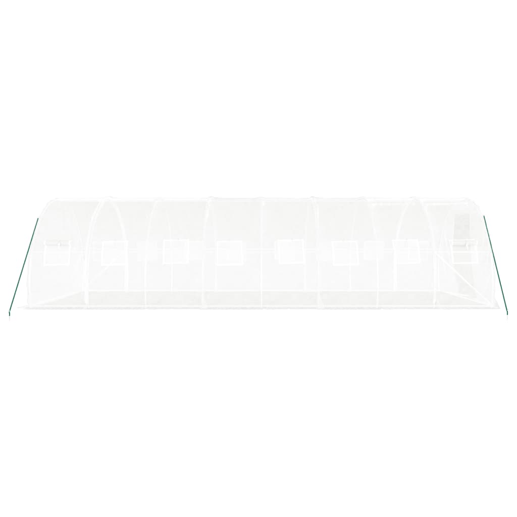 Greenhouse with Steel Frame White 24 m² 8x3x2 m