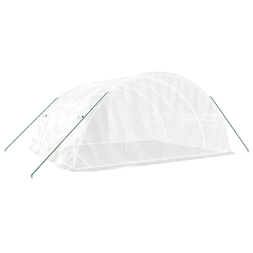 Greenhouse with Steel Frame White 20 m? 5x4x2.3 m