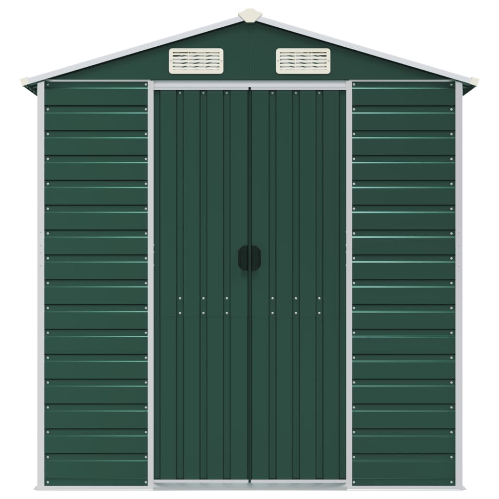 Garden Shed Green 191x895x198 cm Galvanised Steel