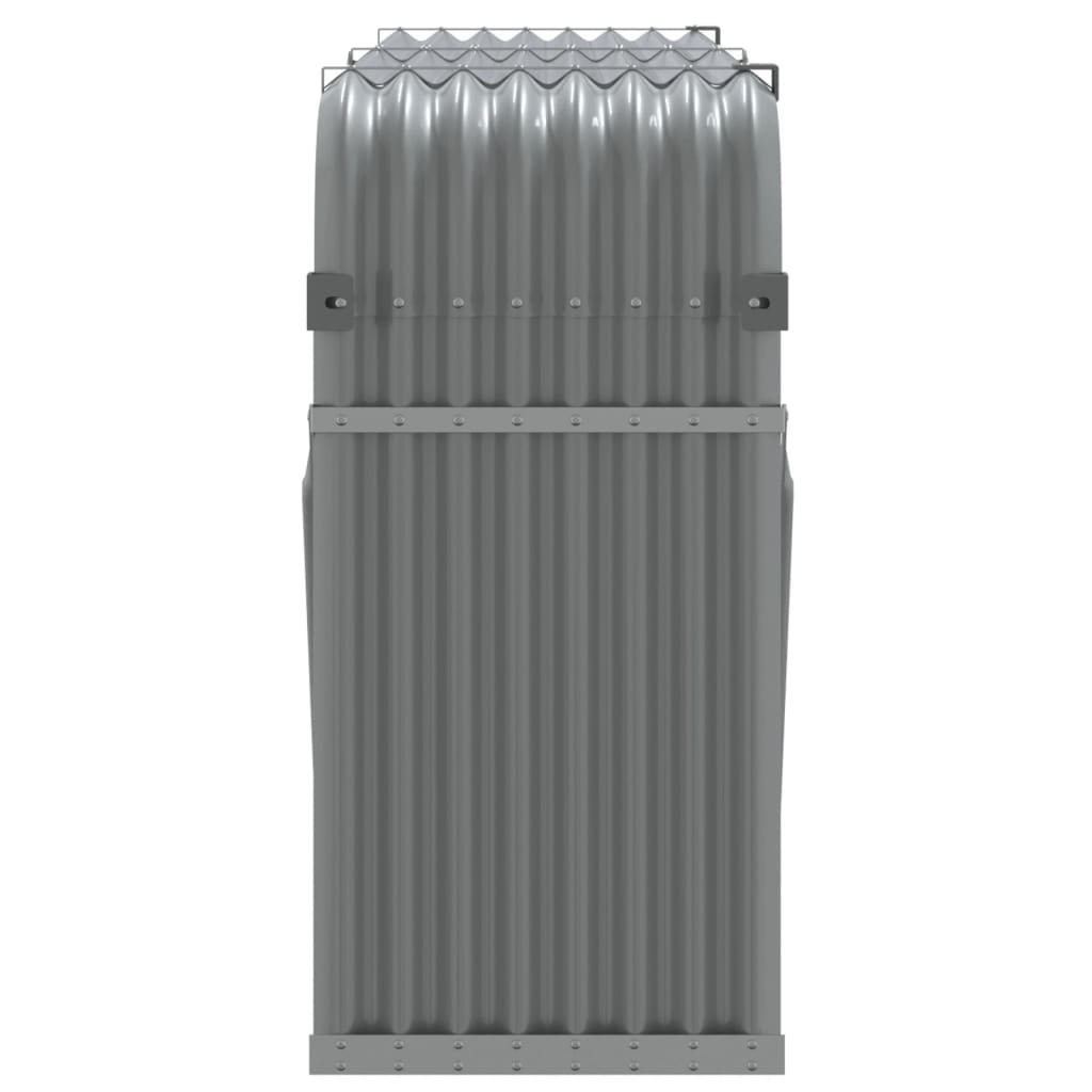 Log Holder Light Grey 180x45x100 cm Galvanised Steel