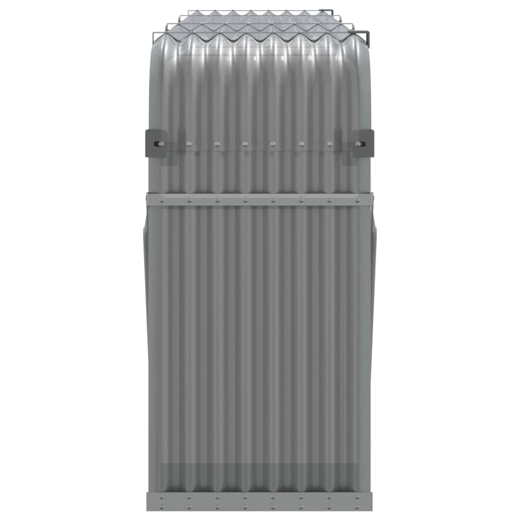 Log Holder Light Grey 234x45x100 cm Galvanised Steel