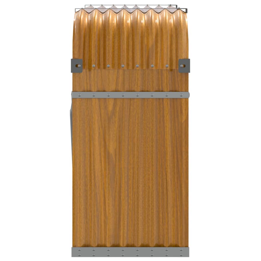 Log Holder Wood Look 120x45x100 cm Galvanised Steel