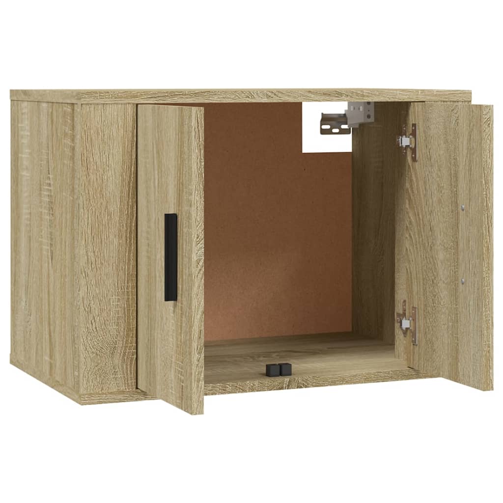 2 Piece Wall-mounted TV Cabinet Set Sonoma Oak 57x34,5x40 cm