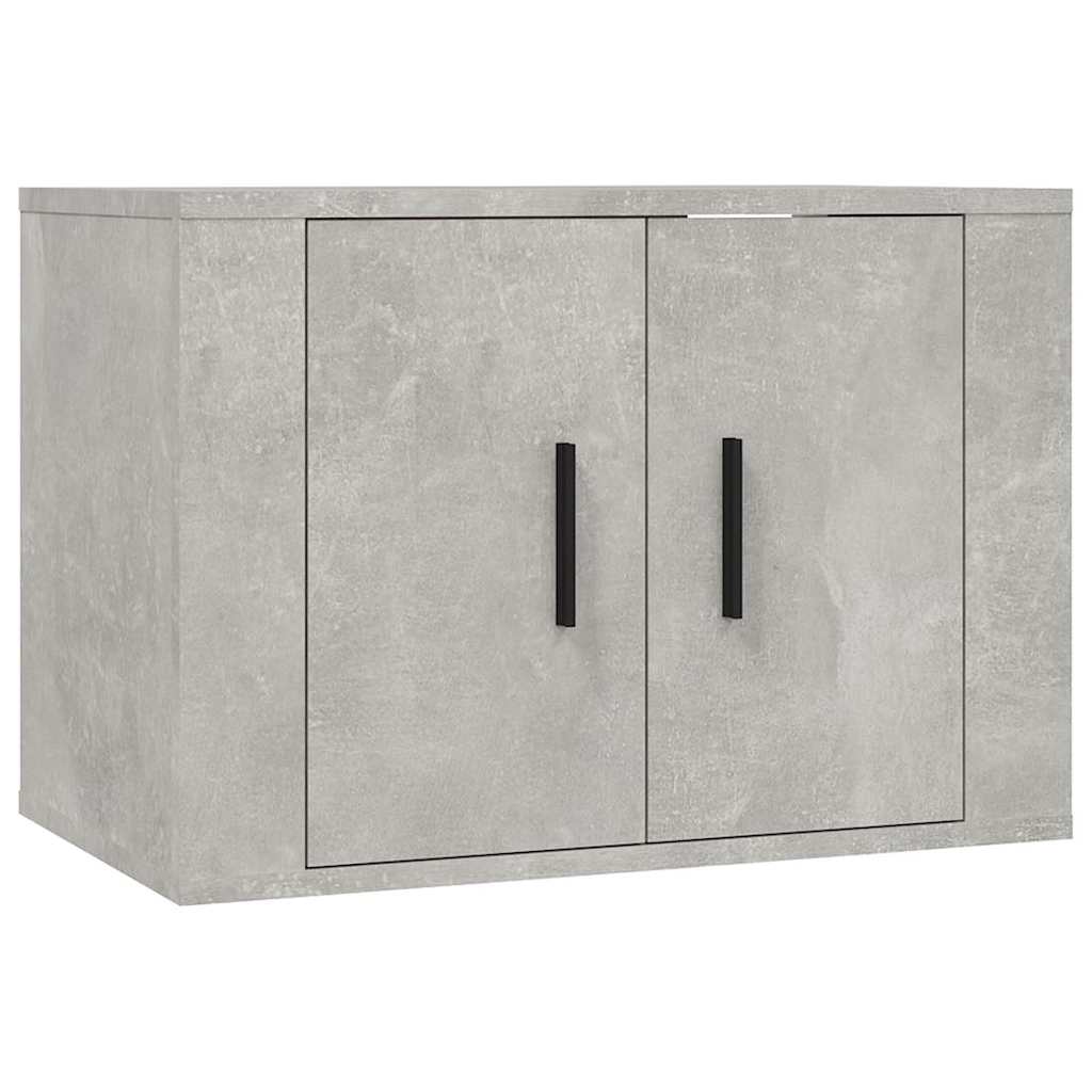 2 Piece Wall-mounted TV Cabinet Set Concrete Grey 57x34,5x40 cm