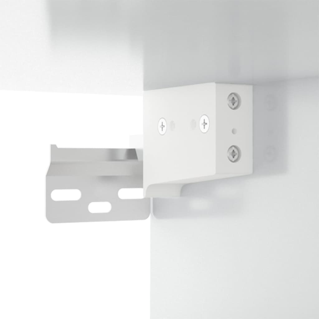 2 Piece Wall-mounted TV Cabinet Set High Gloss White 100x34,5x40 cm