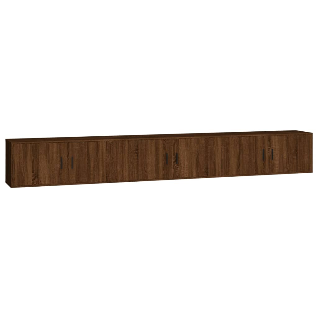 Wall-mounted TV Cabinets 3 pcs Brown Oak 100x34.5x40 cm