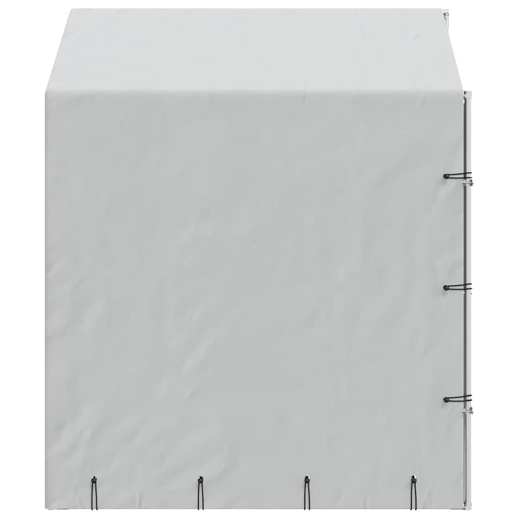 Outdoor Dog Kennel with Roof Silver 2x2x2.5 m Galvanised Steel