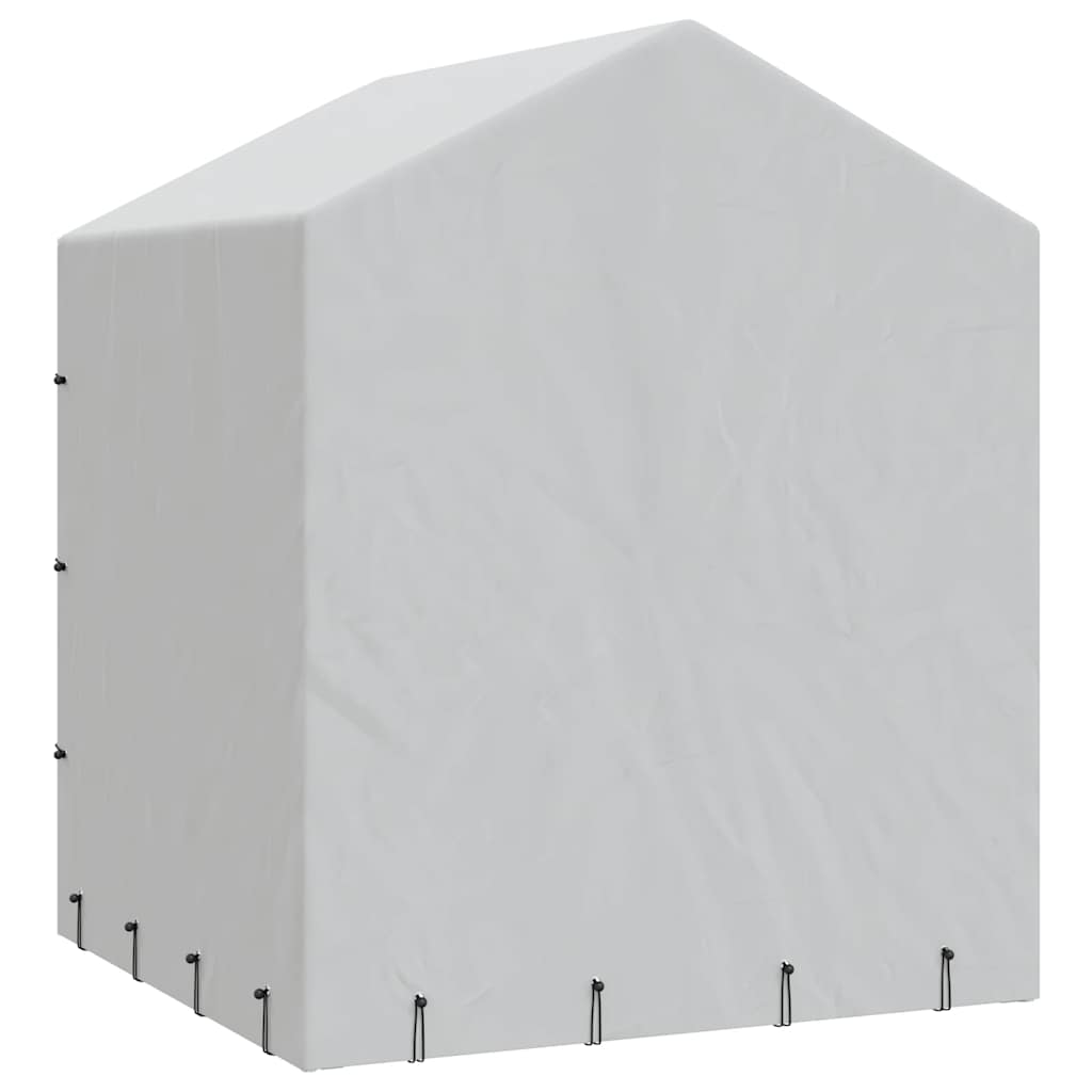 Outdoor Dog Kennel with Roof Silver 2x2x2.5 m Galvanised Steel