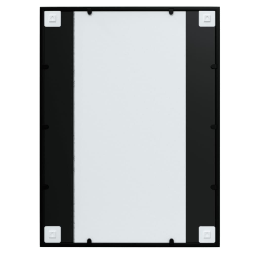 Wall Mirrors 2 pcs Black 80x60 cm Metal