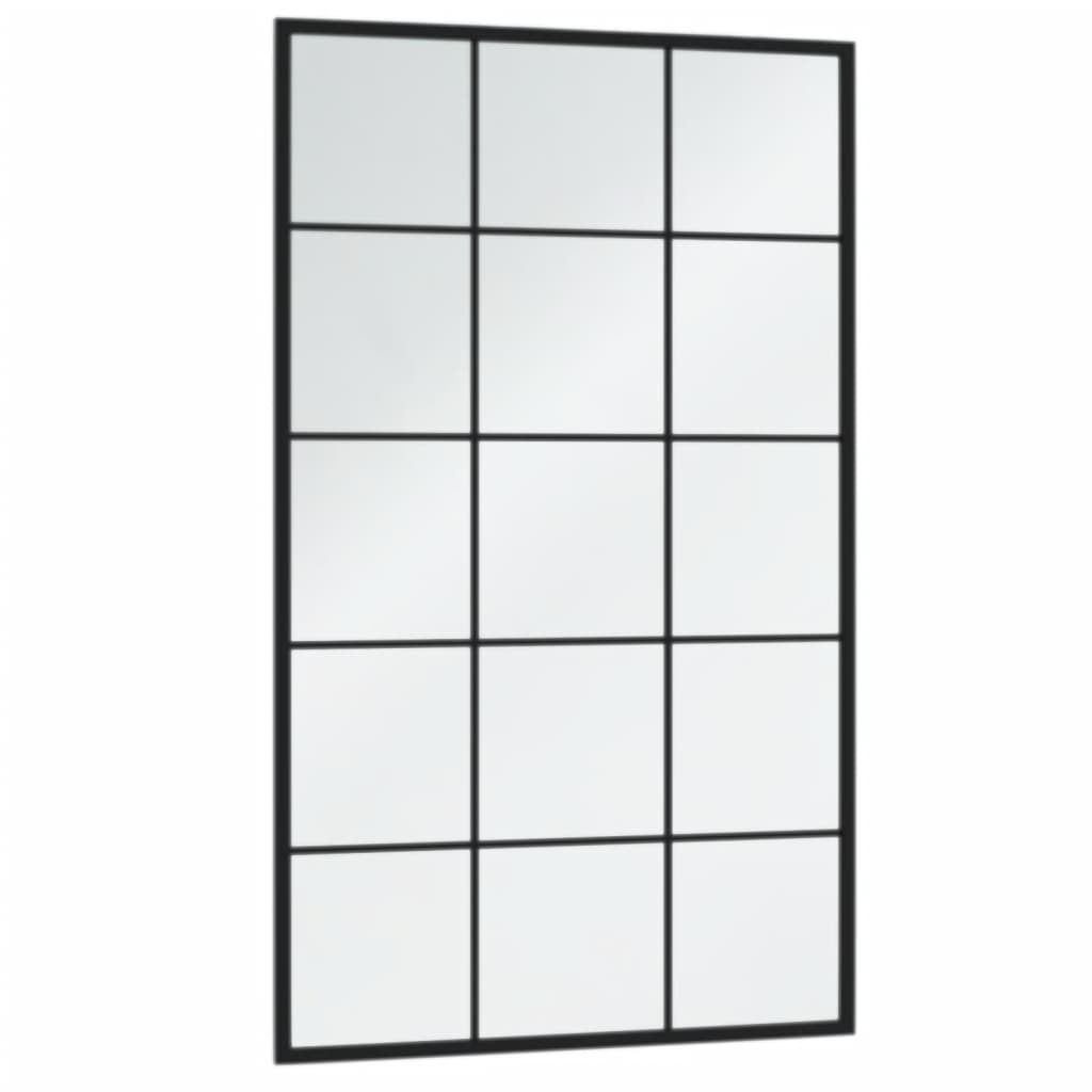 Wall Mirrors 3 pcs Black 100x60 cm Metal