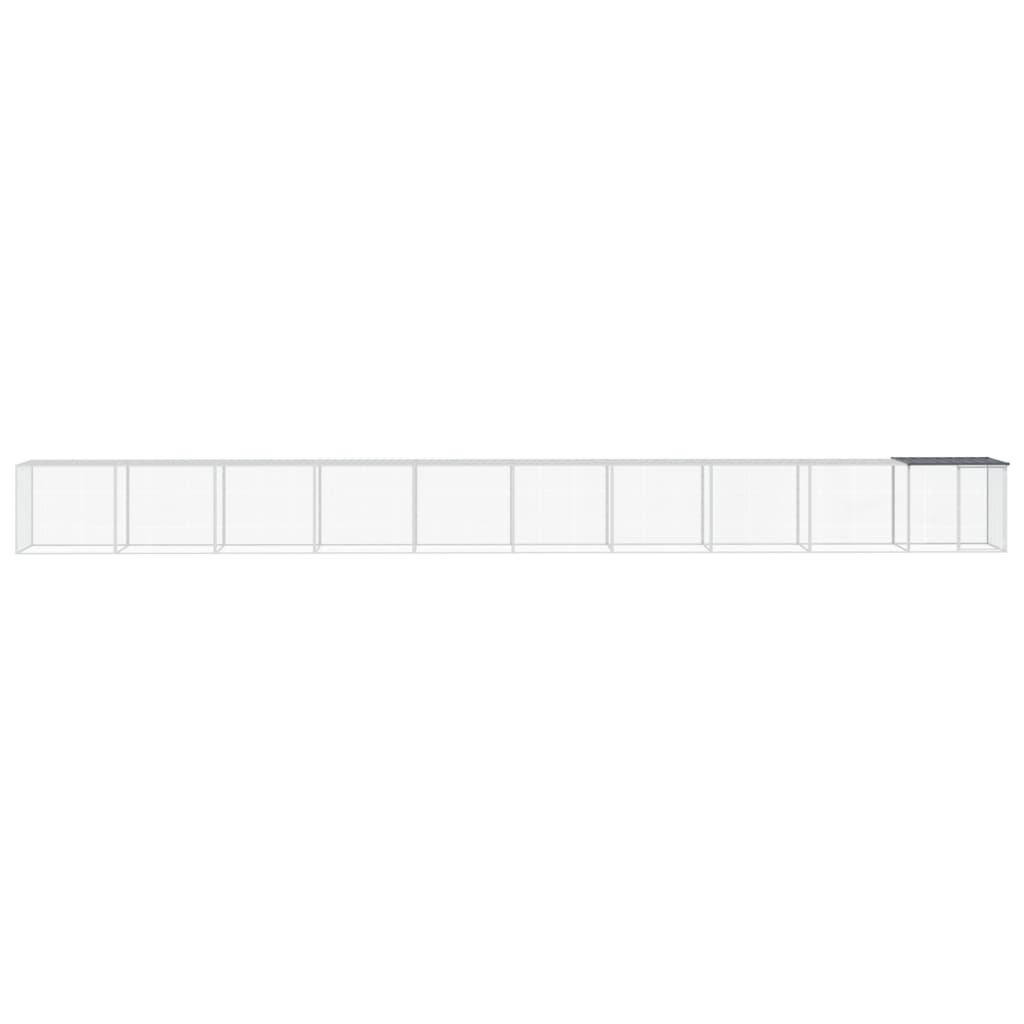 Chicken Cage with Roof Anthracite 1003x98x90cm Galvanised Steel