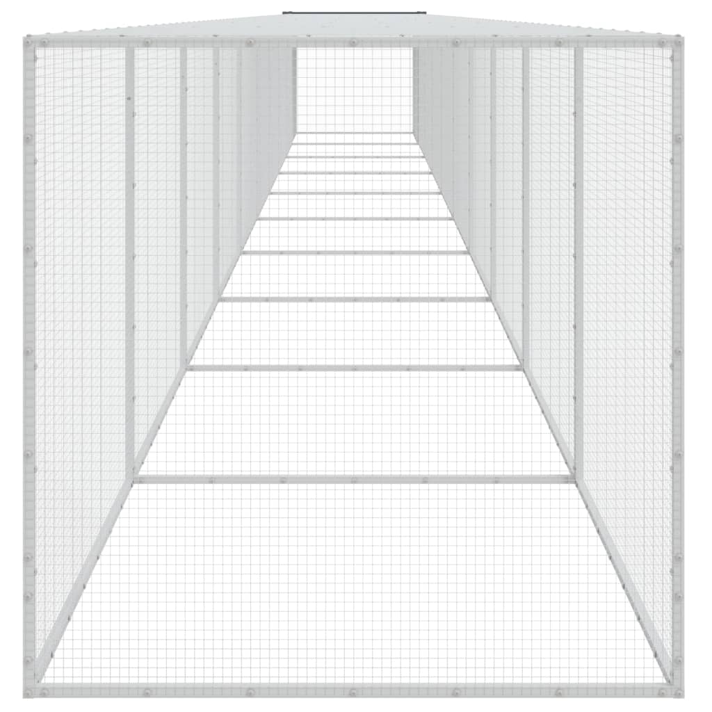 Chicken Cage with Roof Anthracite 1003x98x90cm Galvanised Steel