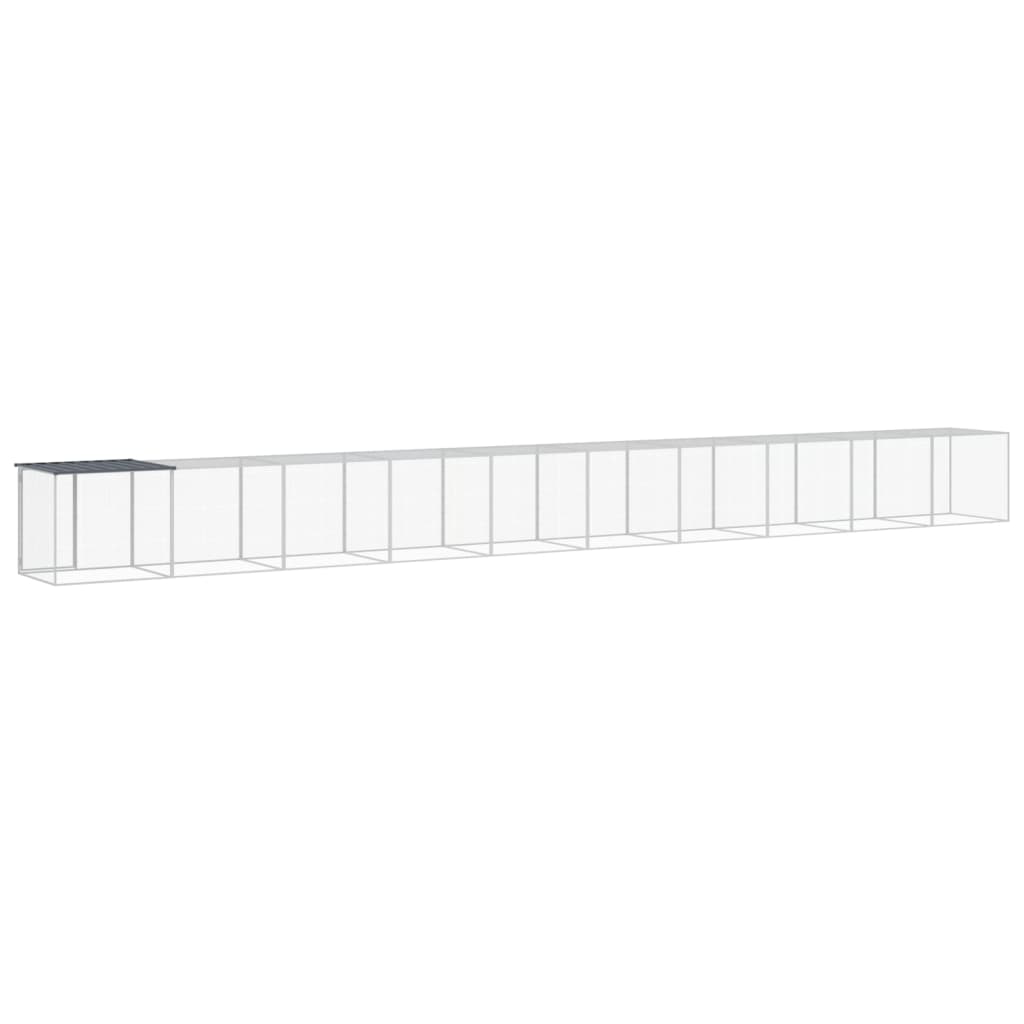 Chicken Cage with Roof Anthracite 1003x98x90cm Galvanised Steel