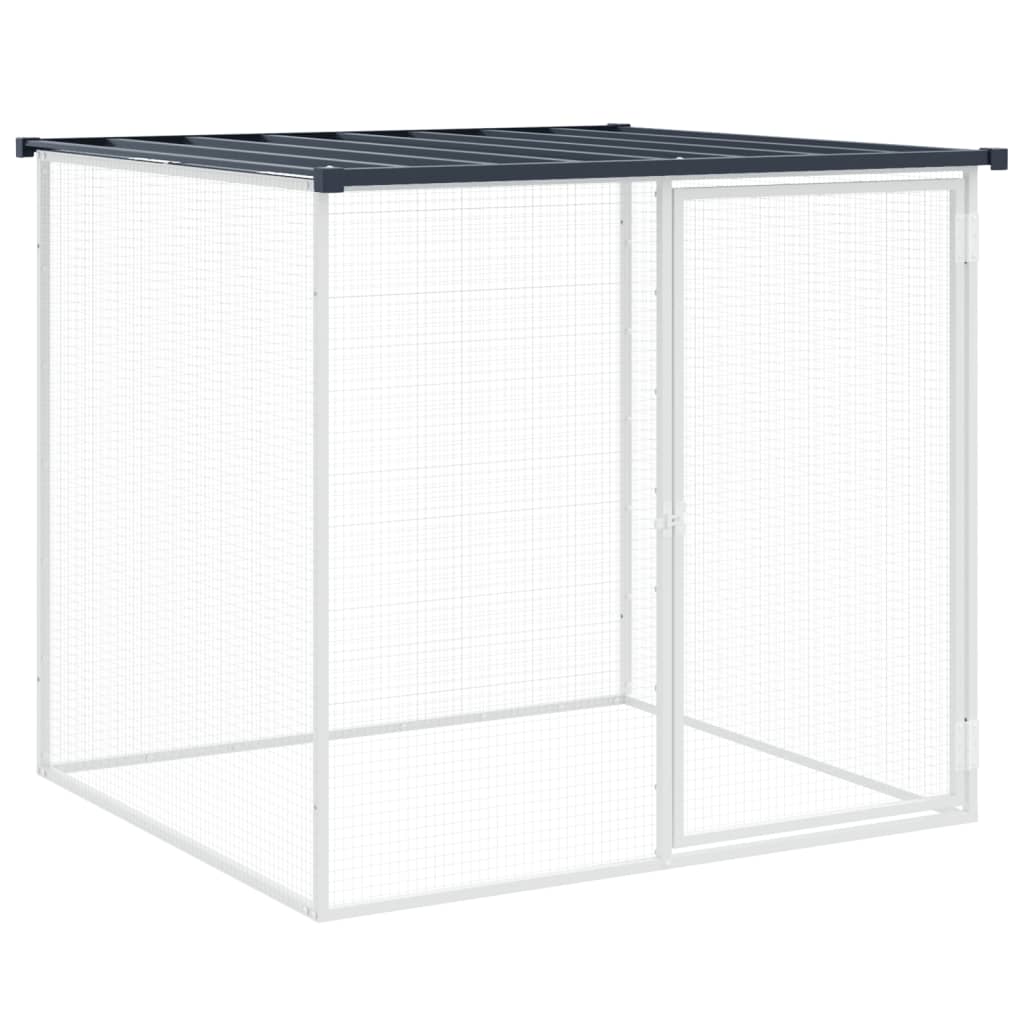 Chicken Cage with Roof Anthracite 1003x98x90cm Galvanised Steel