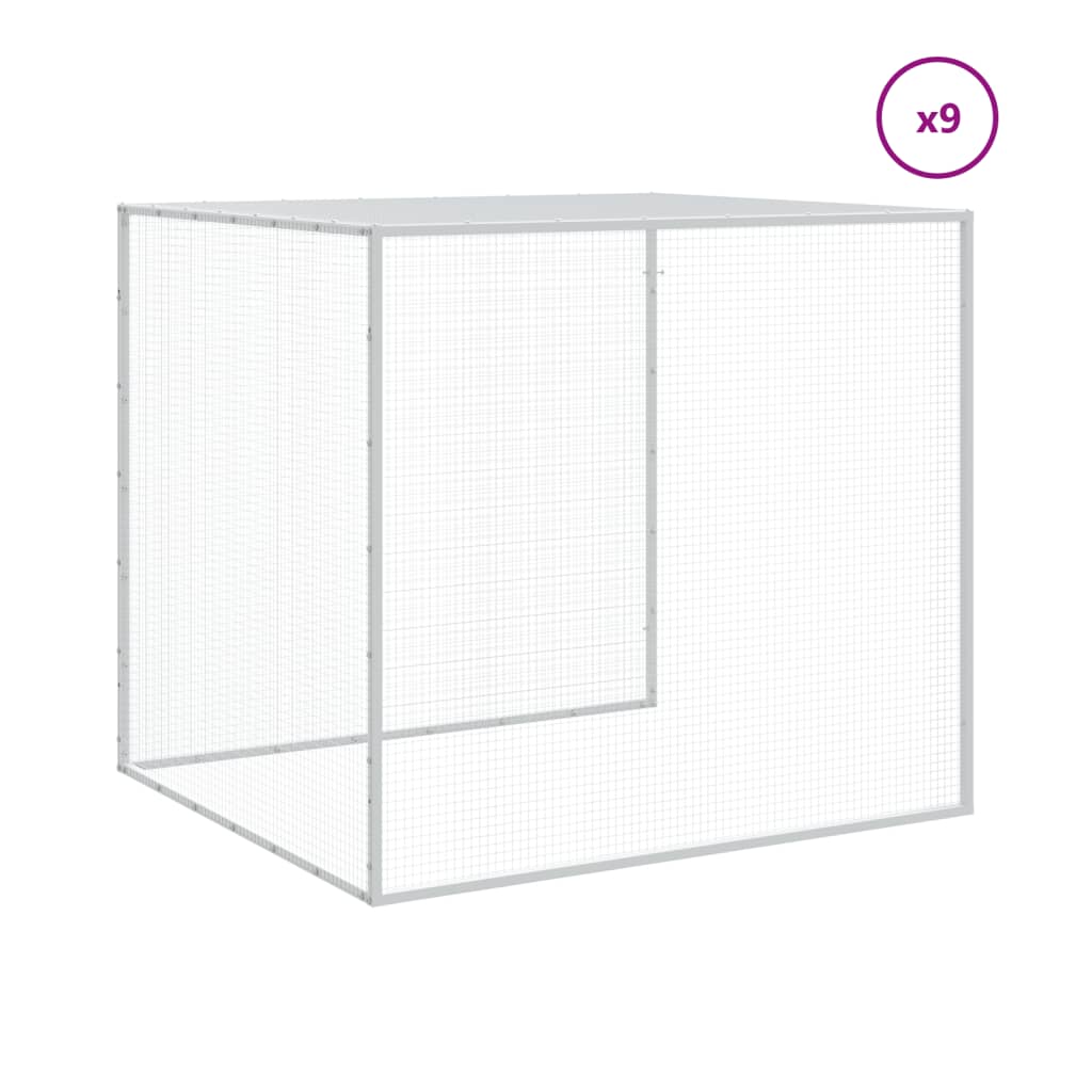 Chicken Cage with Roof Anthracite 1003x98x90cm Galvanised Steel