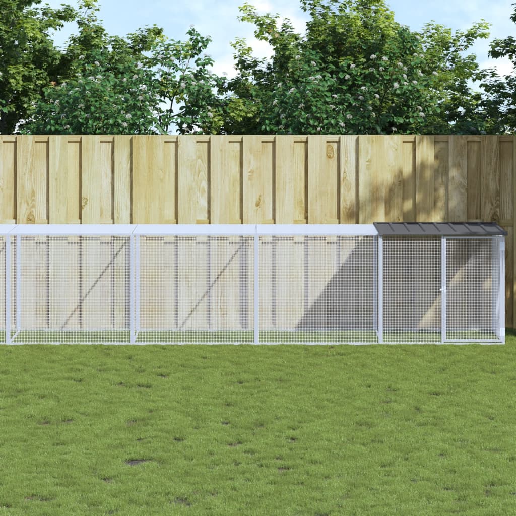 Chicken Cage with Roof Anthracite 1003x98x90cm Galvanised Steel